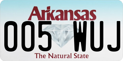 AR license plate 005WUJ