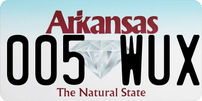 AR license plate 005WUX