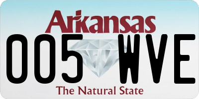 AR license plate 005WVE