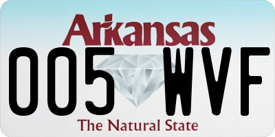 AR license plate 005WVF