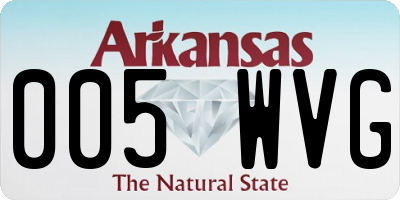AR license plate 005WVG