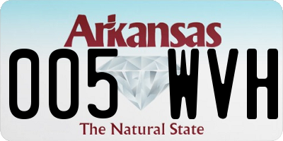 AR license plate 005WVH