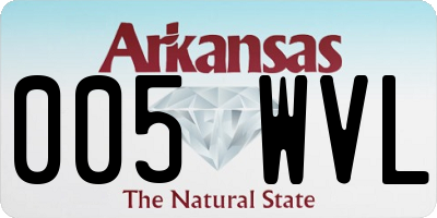 AR license plate 005WVL