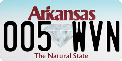 AR license plate 005WVN