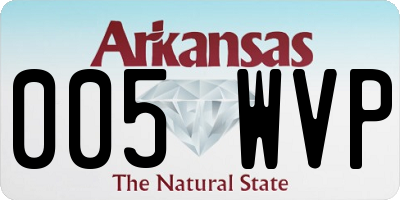 AR license plate 005WVP
