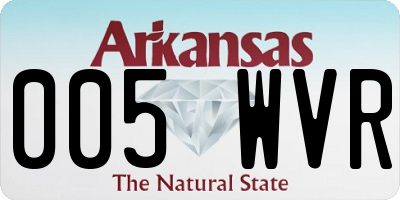 AR license plate 005WVR