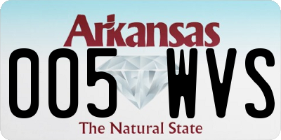 AR license plate 005WVS