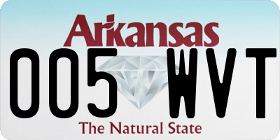 AR license plate 005WVT