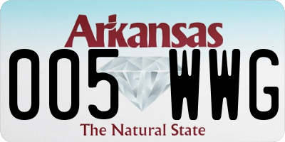 AR license plate 005WWG