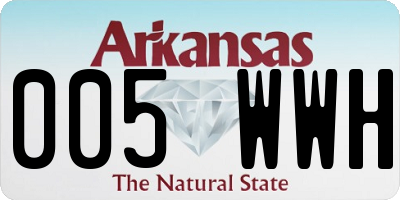 AR license plate 005WWH