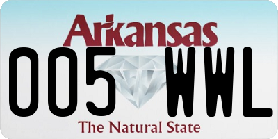 AR license plate 005WWL