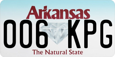 AR license plate 006KPG