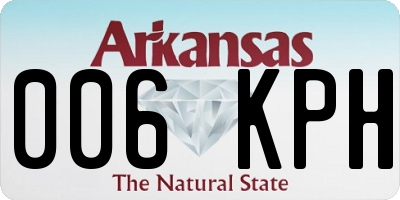 AR license plate 006KPH