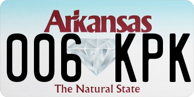 AR license plate 006KPK