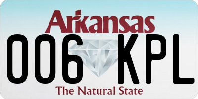 AR license plate 006KPL