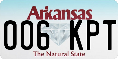 AR license plate 006KPT