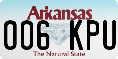 AR license plate 006KPU