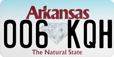 AR license plate 006KQH