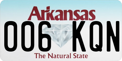AR license plate 006KQN