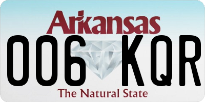 AR license plate 006KQR