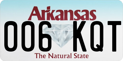 AR license plate 006KQT
