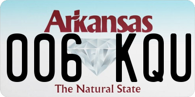 AR license plate 006KQU