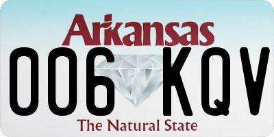 AR license plate 006KQV