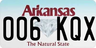 AR license plate 006KQX