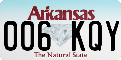 AR license plate 006KQY