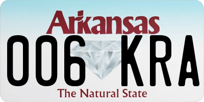 AR license plate 006KRA