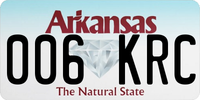 AR license plate 006KRC