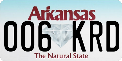 AR license plate 006KRD