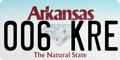 AR license plate 006KRE