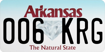 AR license plate 006KRG