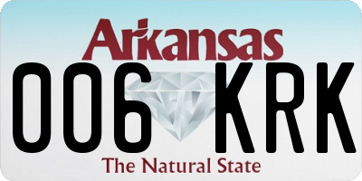 AR license plate 006KRK