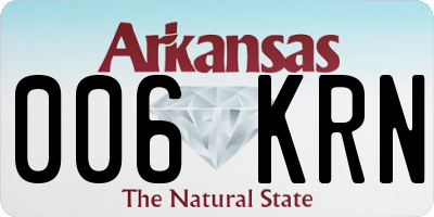 AR license plate 006KRN