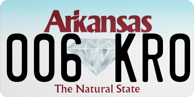AR license plate 006KRO