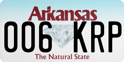 AR license plate 006KRP