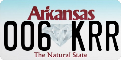 AR license plate 006KRR