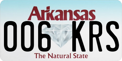 AR license plate 006KRS