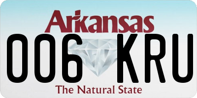 AR license plate 006KRU