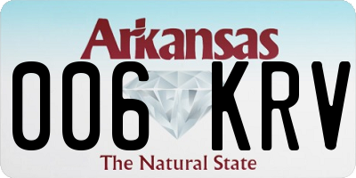 AR license plate 006KRV