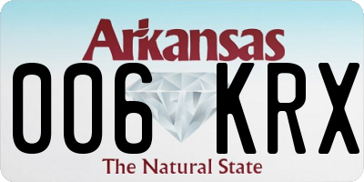 AR license plate 006KRX