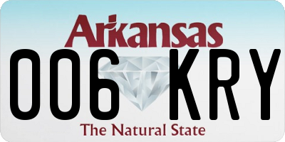 AR license plate 006KRY
