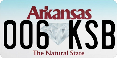 AR license plate 006KSB