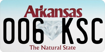 AR license plate 006KSC