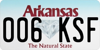 AR license plate 006KSF