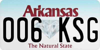 AR license plate 006KSG