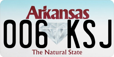 AR license plate 006KSJ