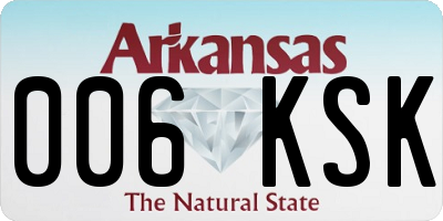 AR license plate 006KSK